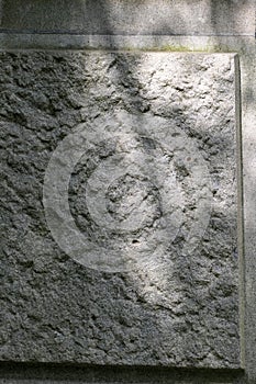 Detail of granite block on an exterior wall