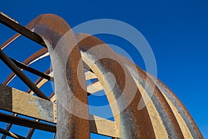 Detail of a gravel extraction machine