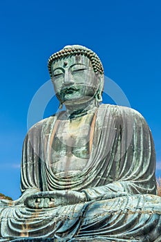 Detail of The Great Buddha (Daibutsu) of Kamakura, Japan