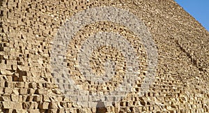 Detail of Great Pyramid of Giza, Egypt.