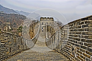 Detail of The Great Wall of China in HDR