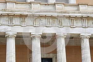 Detail of Greek parliament in Athens