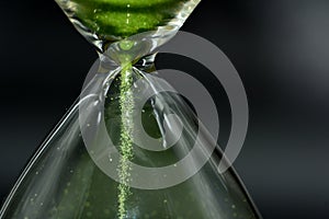 Detail of a green hourglass photo