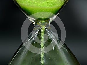 Detail of a green hourglass photo