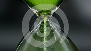 Detail of a green hourglass photo