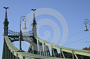 Detail green iron bridge