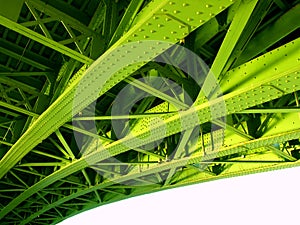 Detail of green iron bridge