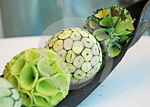 Detail of Green Table Centerpiece