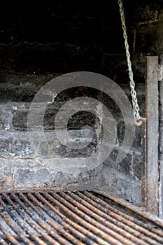 detail of a grill to make barbecue in Argentina