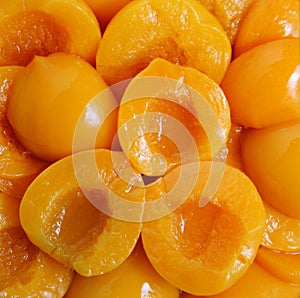 Detail of a group of peaches photo