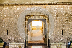 Detail of Guardias Viejas castle, Almeria Spain photo