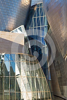 Detail of Guggenheim Museum in Bilbao
