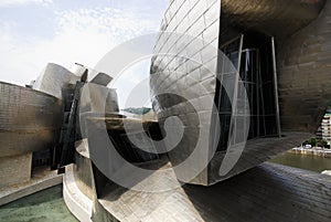 Detail of Guggenheim museum, Bilbao, Spain