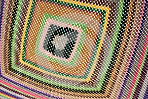 Detail of handmade woolen jarapas photo