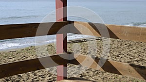 Detail handrail in Marbella beach