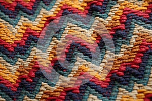 detail of a handwoven tapestry pattern