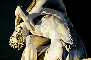 Detail of Hercules fighting with centaur Nessus photo