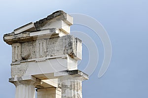 Detail of the Hestiatorion complex in the archaeological site of Epidaurus