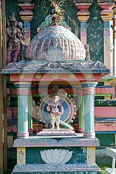 Detail of a Hindu temple at Saint Andre