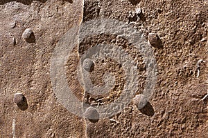 detail of a historic rusty iron door. Background