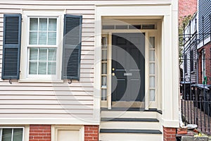 Detail of a historic wooden house