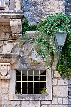 Detail, Historical Stone Cipiko Palace Building, Trogir, Croatia