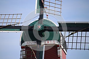 detail of hollow post mill named Heerlijkheid at the water Kro photo