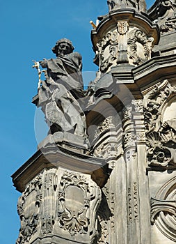 Detail of Holy Trinity Column in Olomouc,unesco heritage