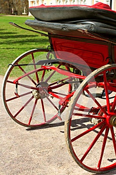 Detail of horse carriages