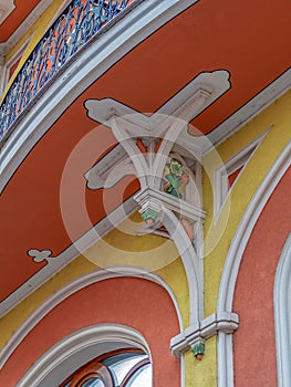 Detail from Hotel Astoria-former Sztarill Palace-located in Ferdinand Square, Oradea, Romania