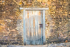 Detail of the House of Gunpowder, rustic adobe house built in the XIX century in Oeiras - Brazil