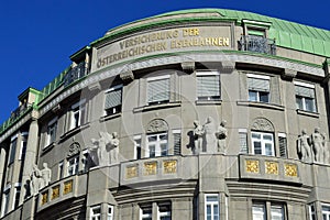Detail Hubert Gessner Architecture on Linke Weinzeile Vienna