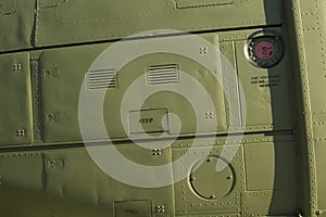 Detail of a Huey Chopper Side Panel