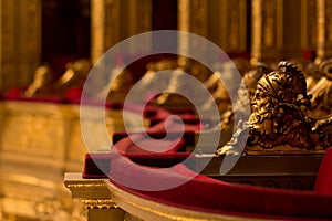 Detail in Hungarian State Opera House in Budapest photo