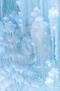 Icefall in a winter