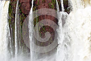 Detail Iguazu Falls, Overview Iguazu Waterfalls and Rainforest