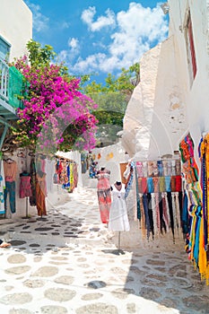 Detail image from a greek touristic shop on Mykonos island