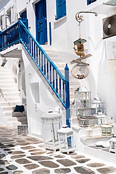 Detail image from a greek touristic shop on Mykonos island