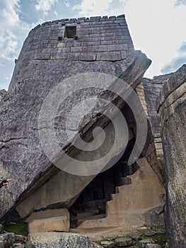 Detail of the Inca ruins of Machu Picchu in Peru