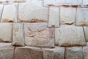 Detail of Inca`s perfect stonework