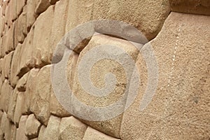 Detail of Inca wall in city of Cuzco