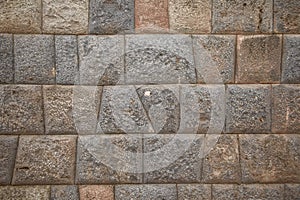 Detail of Inca wall in city of Cuzco