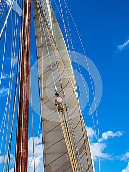 Detail of a indjammer on the Hanse Sail in Rostock, Germany