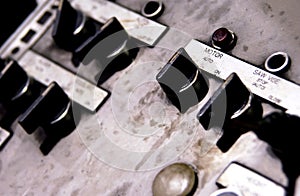 Detail of industrial control panel