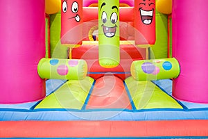 Detail of an inflatable castle to bounce