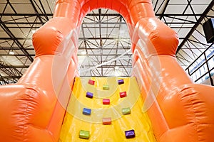 Detail of an inflatable castle to bounce