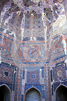 Detail inside the mausoleum at the Shrine of Khwaja Abd Allah or Ansari Shrine in Herat, Afghanistan