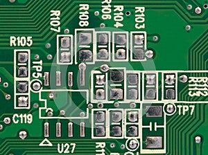 Detail of integrated circuit board