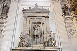 Detail of the roman catholic church interior