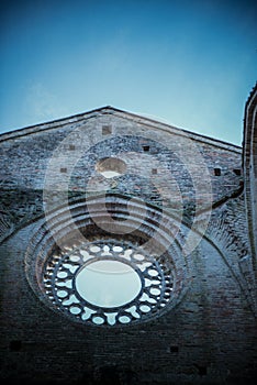 Detail of the interior of San Galgano Abbey, Tuscany